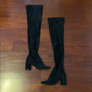 Jeffrey Campbell Black Over the Knee Boots
